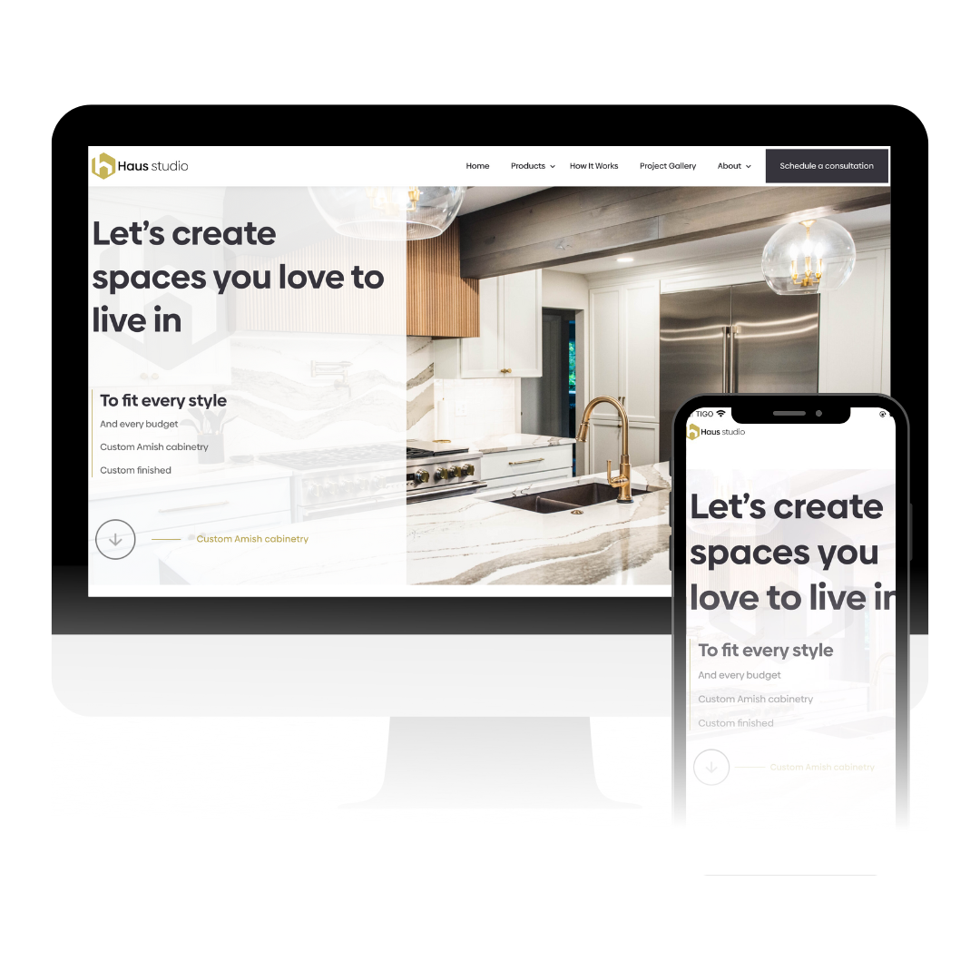 New website design for a kitchen designer in Columbus Ohio